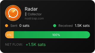 NostrZap stats badge