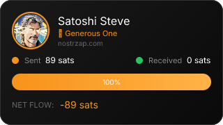 NostrZap stats badge