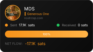 NostrZap stats badge