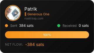 NostrZap stats badge