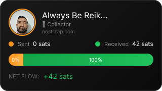 NostrZap stats badge