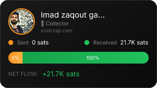 NostrZap stats badge