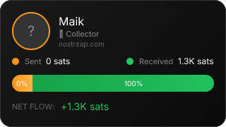 NostrZap stats badge