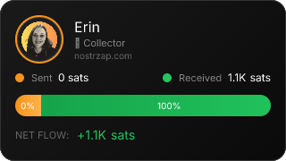 NostrZap stats badge