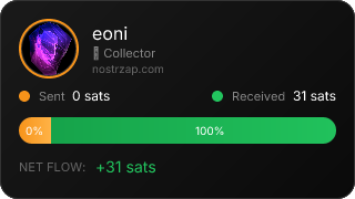 NostrZap stats badge