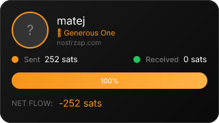 NostrZap stats badge