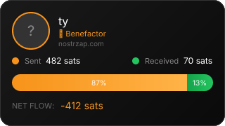 NostrZap stats badge
