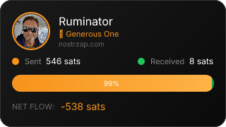 NostrZap stats badge