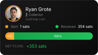 NostrZap stats badge