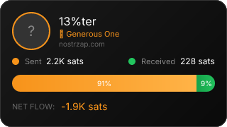 NostrZap stats badge
