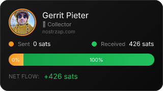 NostrZap stats badge