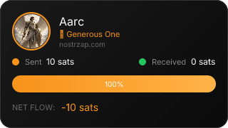 NostrZap stats badge