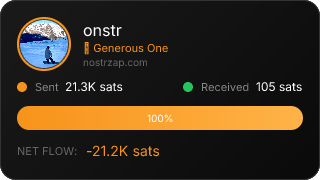 NostrZap stats badge