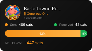 NostrZap stats badge