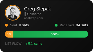 NostrZap stats badge