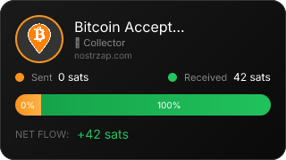 NostrZap stats badge