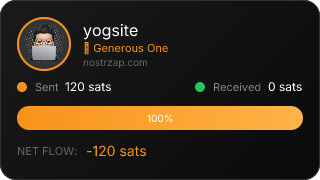 NostrZap stats badge