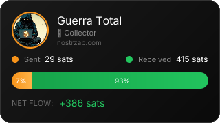 NostrZap stats badge