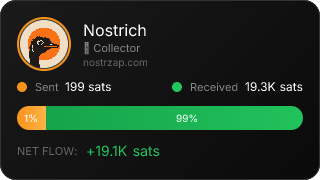 NostrZap stats badge