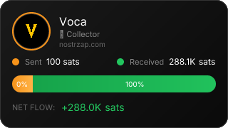 NostrZap stats badge
