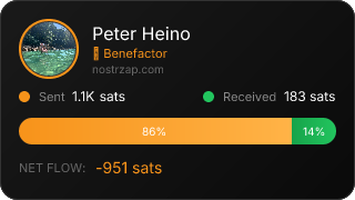 NostrZap stats badge
