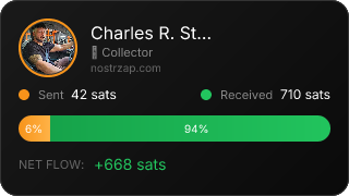 NostrZap stats badge