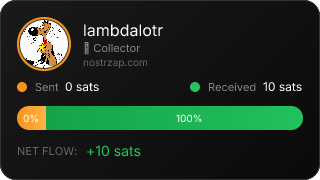 NostrZap stats badge