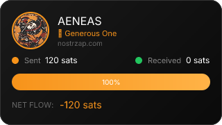 NostrZap stats badge