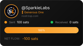 NostrZap stats badge