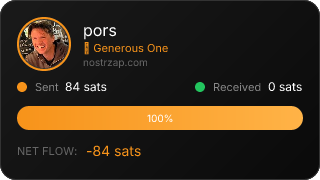 NostrZap stats badge