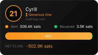 NostrZap stats badge