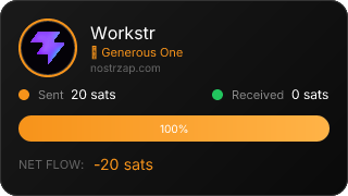 NostrZap stats badge