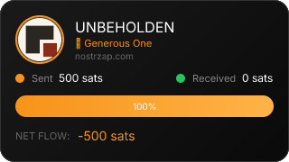 NostrZap stats badge