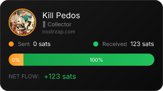 NostrZap stats badge