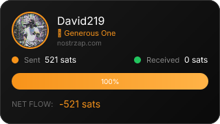 NostrZap stats badge