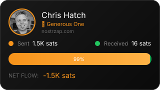 NostrZap stats badge