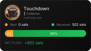 NostrZap stats badge