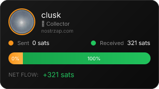 NostrZap stats badge
