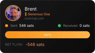 NostrZap stats badge