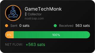 NostrZap stats badge