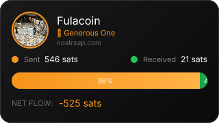 NostrZap stats badge