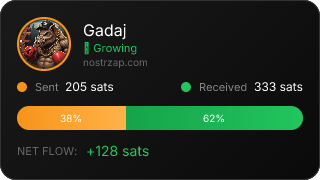 NostrZap stats badge