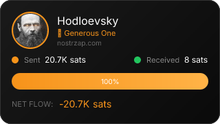 NostrZap stats badge