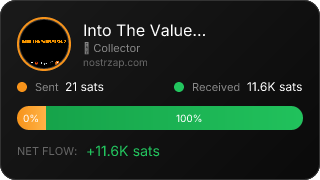 NostrZap stats badge