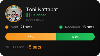 NostrZap stats badge