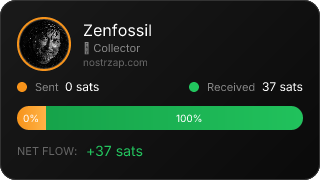 NostrZap stats badge