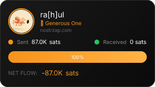 NostrZap stats badge
