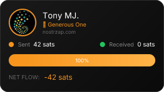 NostrZap stats badge
