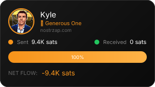 NostrZap stats badge