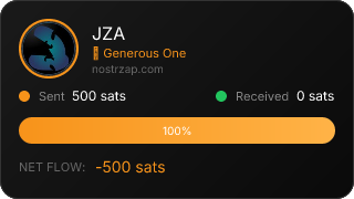 NostrZap stats badge